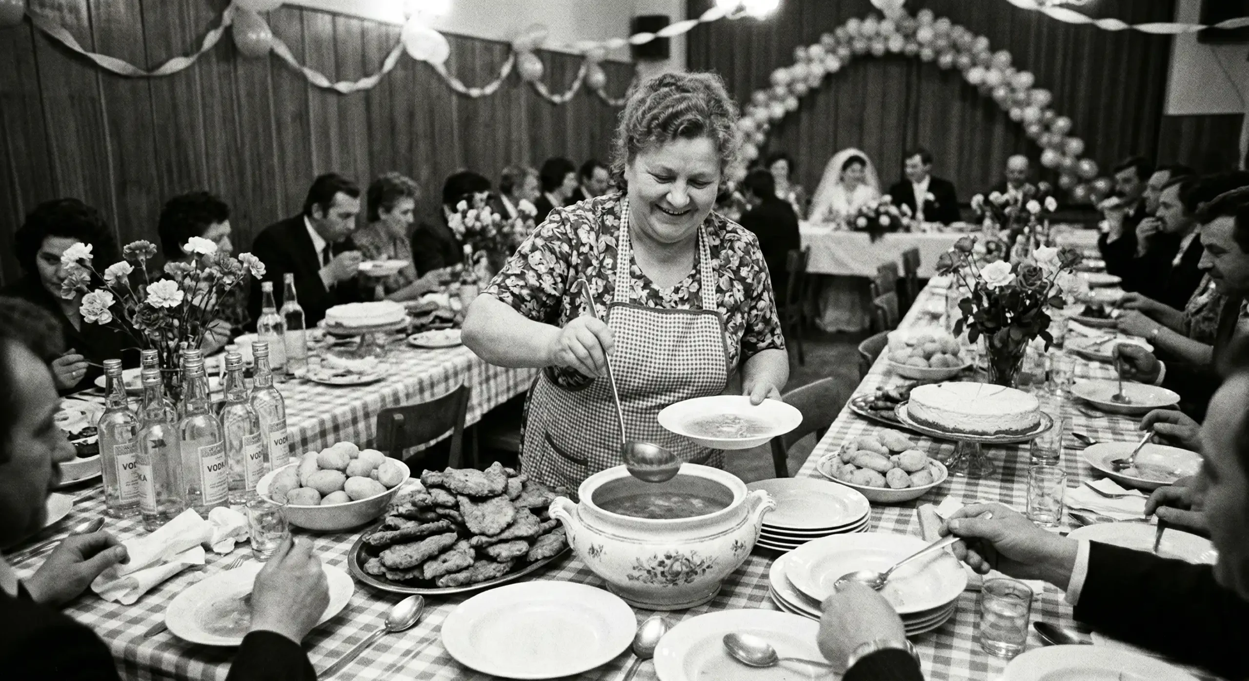 Tradycyjne polskie jedzenie weselne rosół schabowy Fine Art