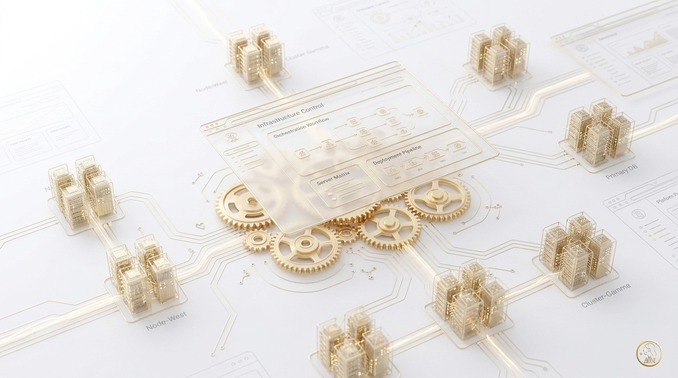 Abstract golden network of connections